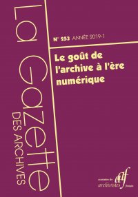 Couverture du n. 253 de la Gazette des archives